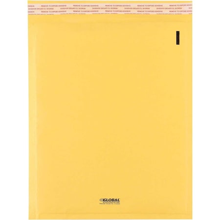 Global Industrial No 4 Self Seal Bubble Mailers, 9-1/2W x 14-1/2L, Gold, 100PK 412532